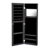 Levede Mirror Jewellery Cabinet Makeup Storage Jewelry Organiser Box Tall Black Deals499