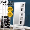 Levede Mirror Two Doors Jewellery Cabinet Makeup Storage Jewelry Organiser Box Deals499