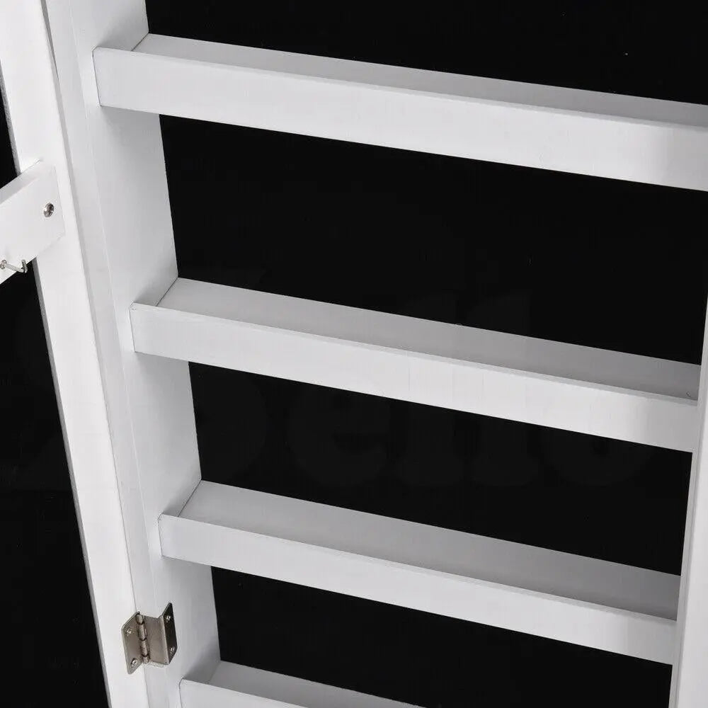 Levede Mirror Two Doors Jewellery Cabinet Makeup Storage Jewelry Organiser Box Deals499