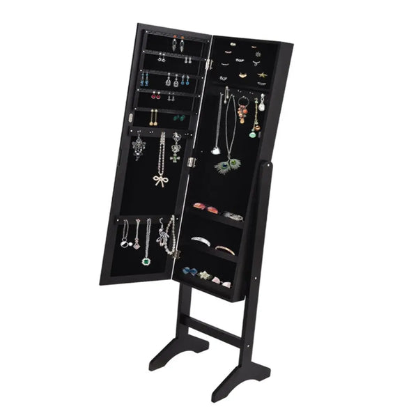 Levede Mirror Two Doors Jewellery Cabinet Makeup Storage Jewelry Organiser Box Deals499