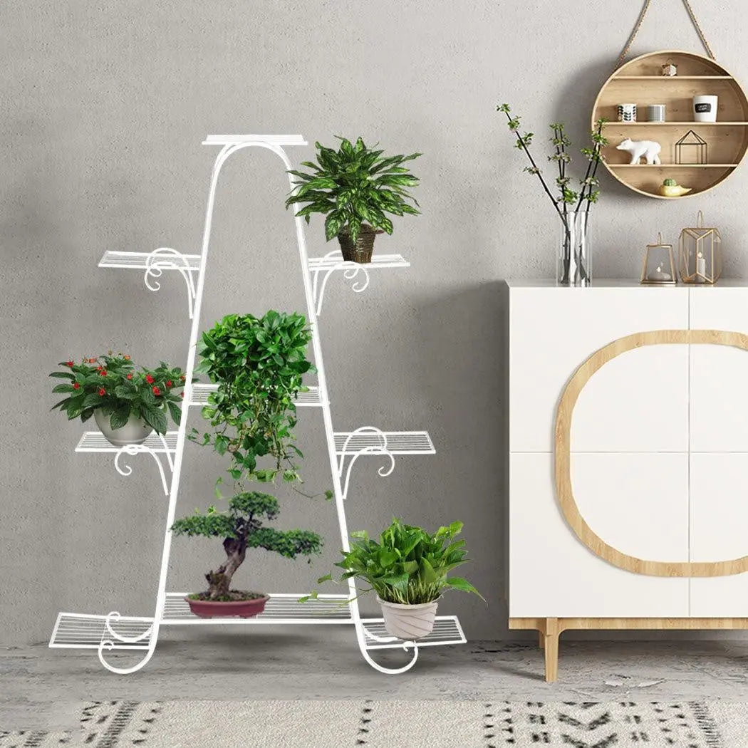 Levede Outdoor Indoor Metal Plant Stand Flower Pots Rack Garden Corner Shelf Deals499