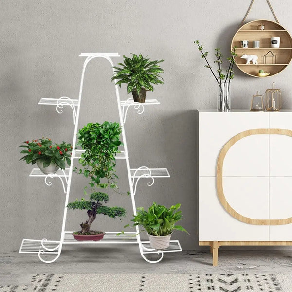 Levede Outdoor Indoor Metal Plant Stand Flower Pots Rack Garden Corner Shelf Deals499