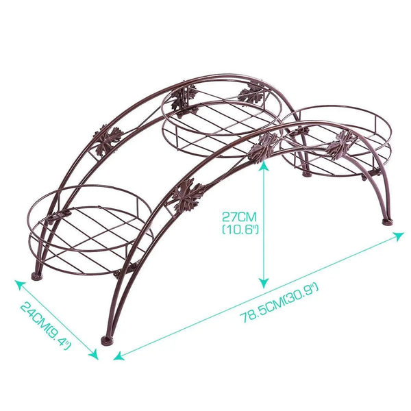 Levede Plant Stand Outdoor Indoor Metal Flower Pots Rack Corner Planter Shelf Deals499