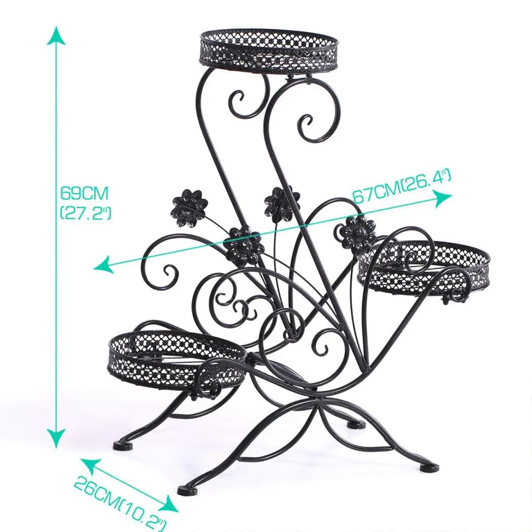 Levede Plant Stand Outdoor Indoor Metal Flower Pots Rack Corner Planter Shelf Deals499