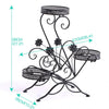 Levede Plant Stand Outdoor Indoor Metal Flower Pots Rack Corner Planter Shelf Deals499