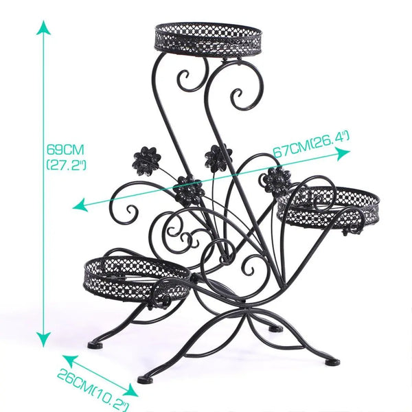 Levede Plant Stand Outdoor Indoor Metal Flower Pots Rack Corner Planter Shelf Deals499