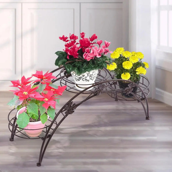 Levede Plant Stand Outdoor Indoor Metal Flower Pots Rack Corner Planter Shelf Deals499