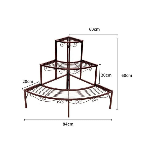 Levede Plant Stand Outdoor Indoor Metal Flower Pots Rack Corner Planter Shelf Deals499