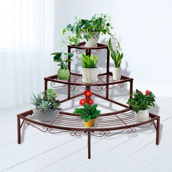Levede Plant Stand Outdoor Indoor Metal Flower Pots Rack Corner Planter Shelf Deals499