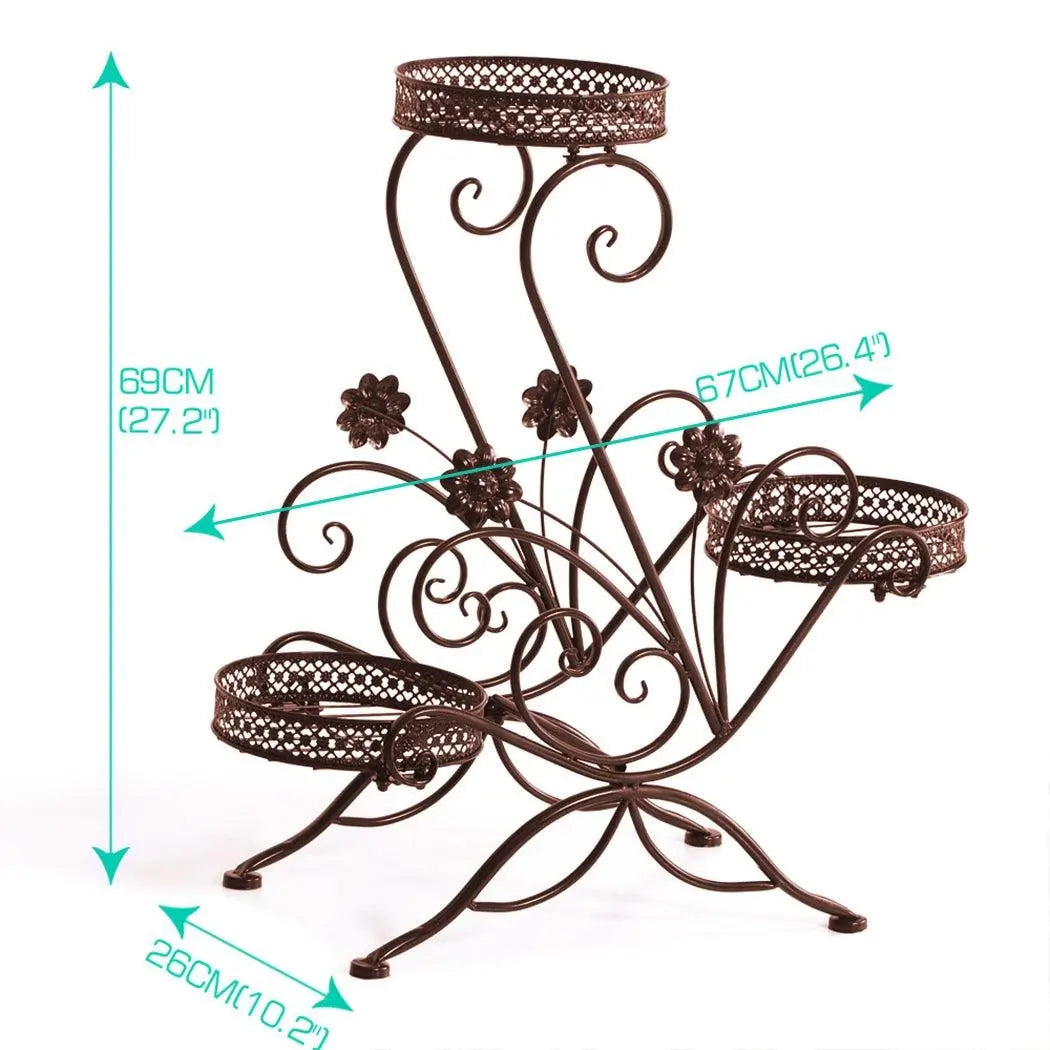 Levede Plant Stand Outdoor Indoor Metal Flower Pots Rack Corner Planter Shelf Deals499