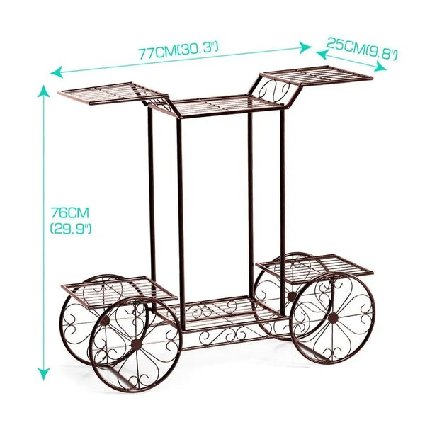 Levede Plant Stand Outdoor Indoor Metal Flower Pots Rack Corner Planter Shelf Deals499