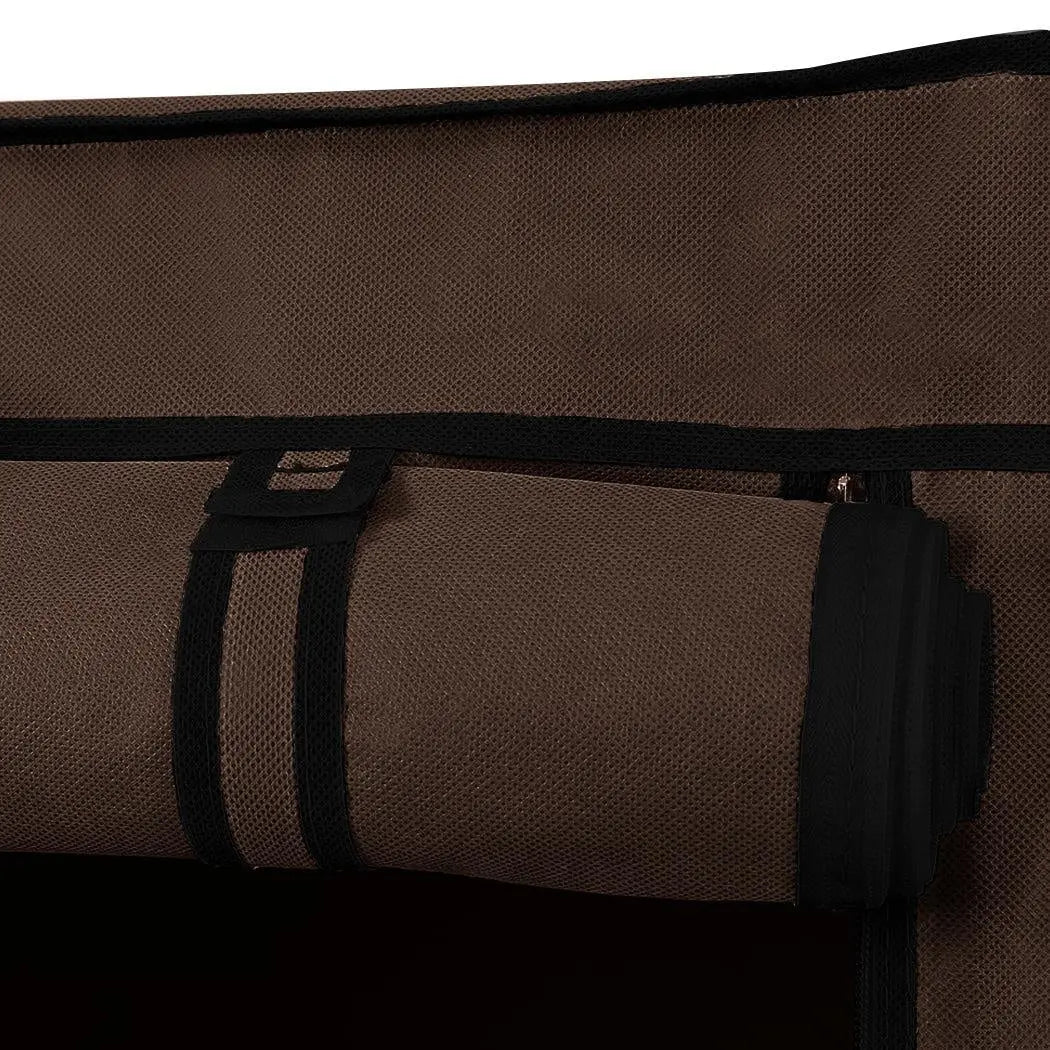 Levede Portable Clothes Closet Wardrobe Space Saver Storage Cabinet Coffee Deals499