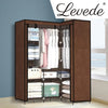 Levede Portable Clothes Closet Wardrobe Space Saver Storage Cabinet Coffee Deals499