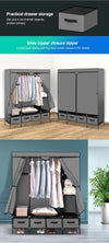 Levede Portable Wardrobe 4 Drawers Large Storage Cabinet Organiser Shelf Rack Deals499