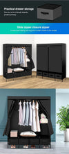 Levede Portable Wardrobe 4 Drawers Storage Cabinet Organiser With Shelves Deals499