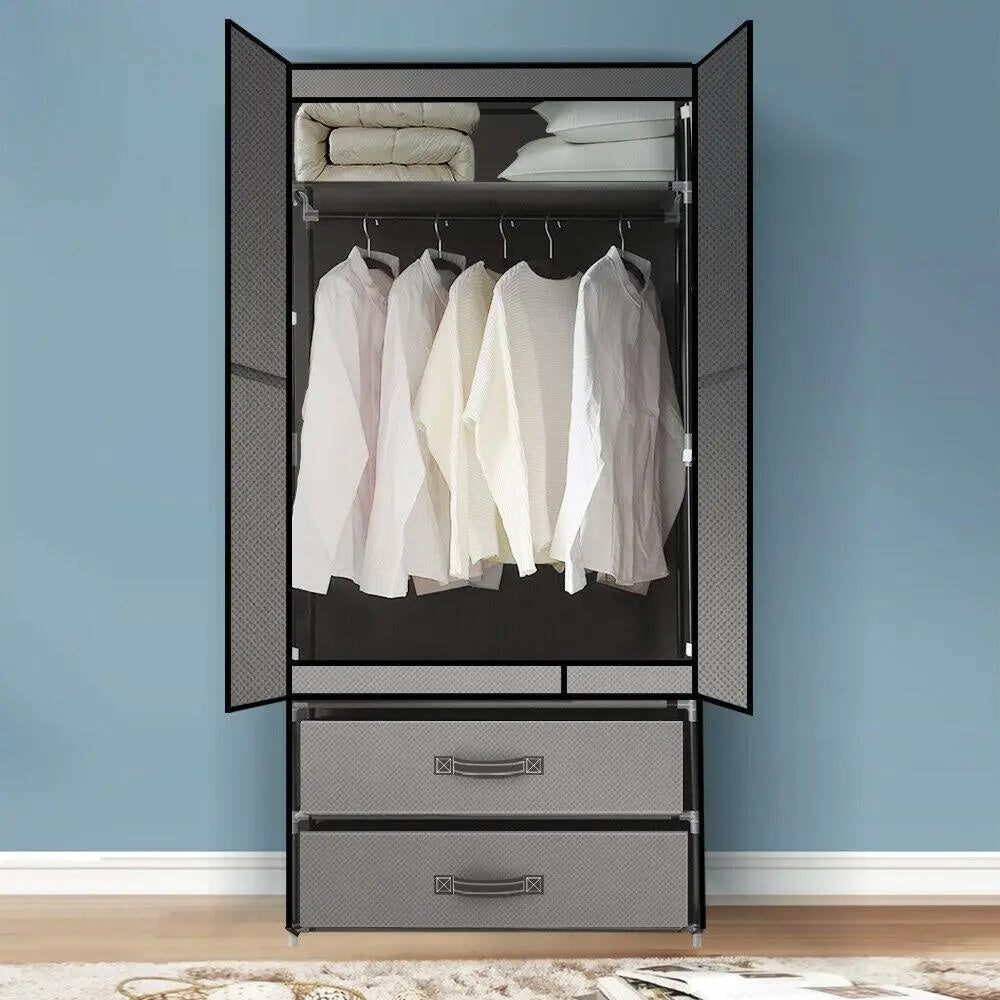 Levede Portable Wardrobe Clothes Closet Storage Cabinet Organiser Unit Shelf Deals499