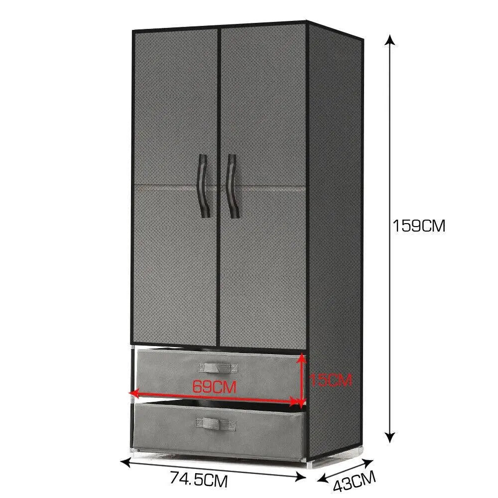 Levede Portable Wardrobe Clothes Closet Storage Cabinet Organiser Unit Shelf Deals499