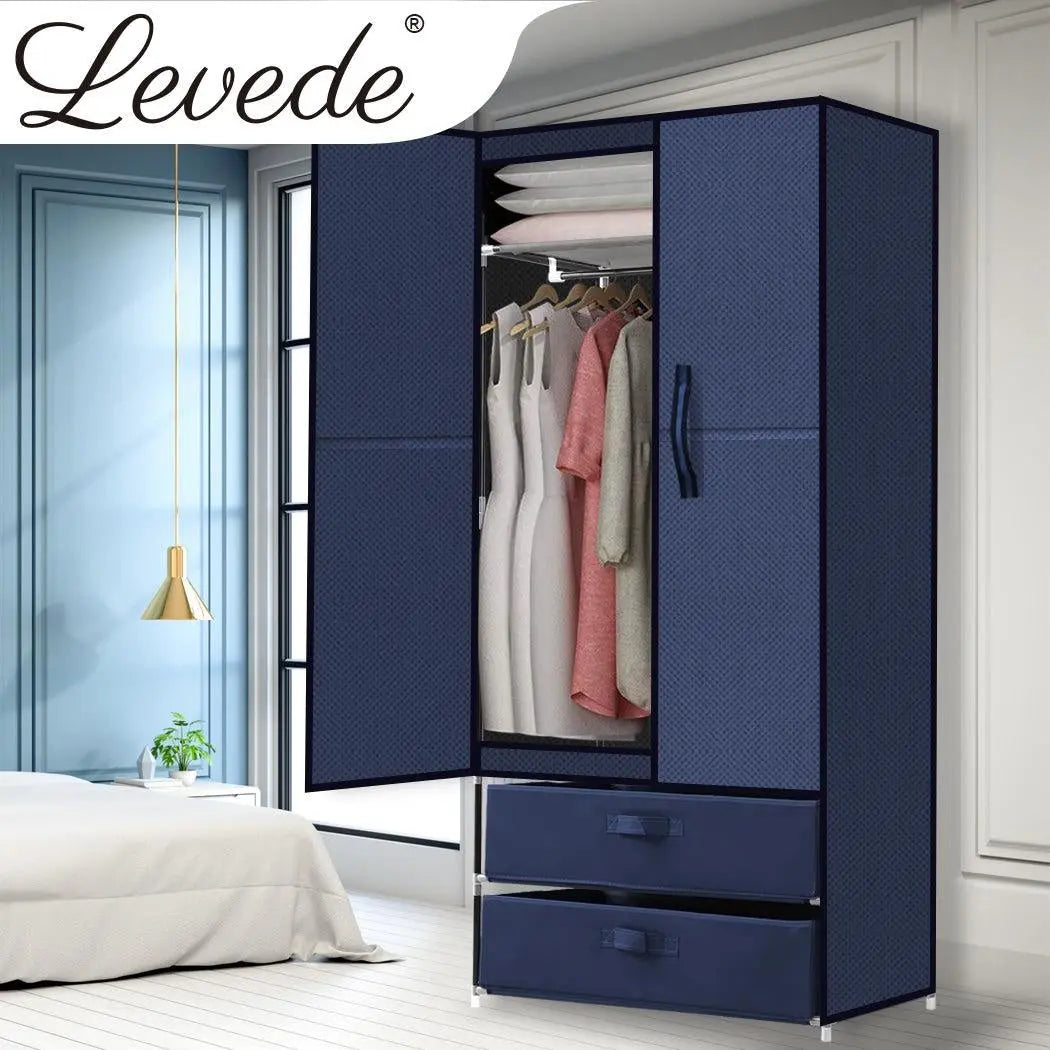 Levede Portable Wardrobe Clothes Closet Storage Cloth Organiser Unit Shelf Rack Deals499