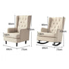 Levede Rocking Chair Chairs Armchair Fabric Lounge Recliner Feeding Rocker Beige Deals499
