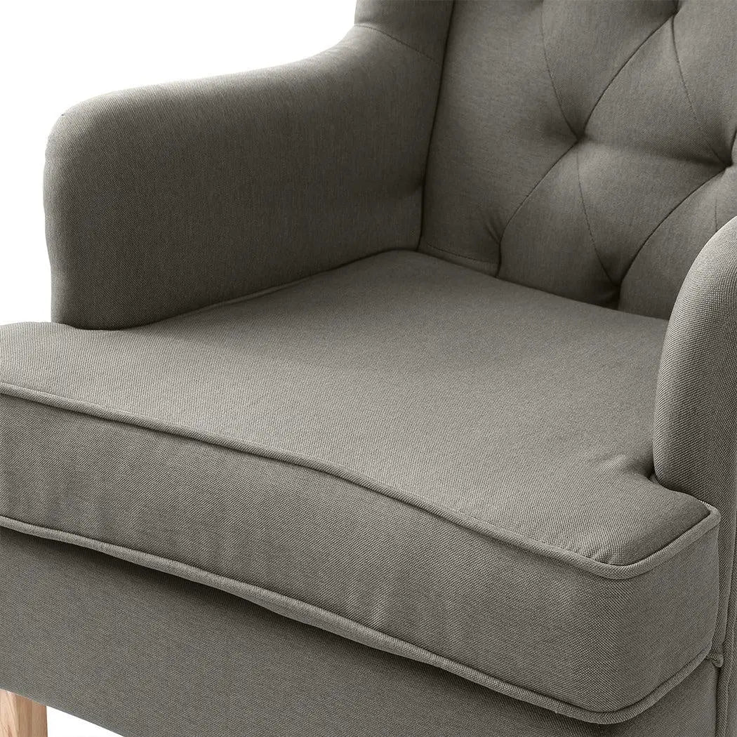 Levede Rocking Chair Lounge Chairs Baby Feeding Armchair Recliner Fabric Sofa Deals499
