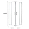 Levede Shower Screen Screens Door Seal Enclosure Glass PanelCurved900x900x1900mm Deals499