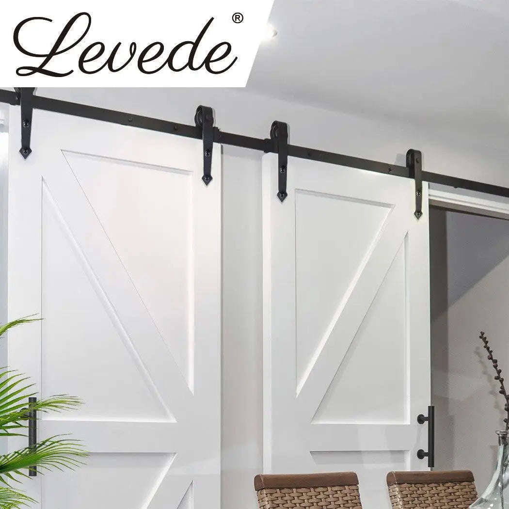 Levede Sliding Barn Door Hardware Track Set 3.66M Antique Classic Roller Kit Deals499