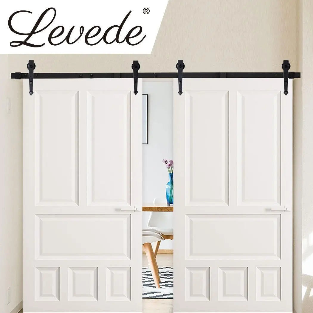 Levede Sliding Barn Door Hardware Track Set 3.66M Antique Classic Roller Kit Deals499
