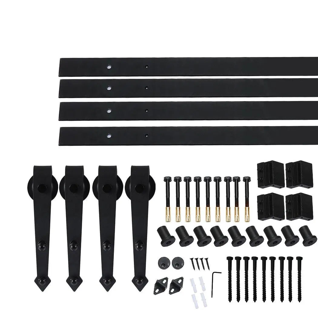 Levede Sliding Barn Door Hardware Track Set 4M Antique Classic Roller Kit Deals499