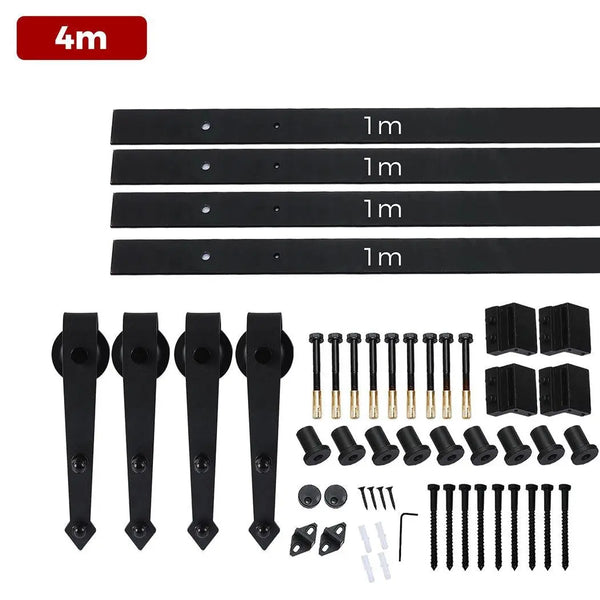 Levede Sliding Barn Door Hardware Track Set 4M Antique Classic Roller Kit Deals499