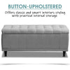 Levede Storage Ottoman Blanket Box Fabric Large Rest Chest Toy Foot Stool Grey Deals499