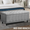 Levede Storage Ottoman Blanket Box Fabric Large Rest Chest Toy Foot Stool Grey Deals499