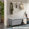 Levede Storage Ottoman Blanket Box Fabric Large Rest Chest Toy Foot Stool Grey Deals499