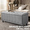 Levede Storage Ottoman Blanket Box Fabric Large Rest Chest Toy Foot Stool Grey Deals499