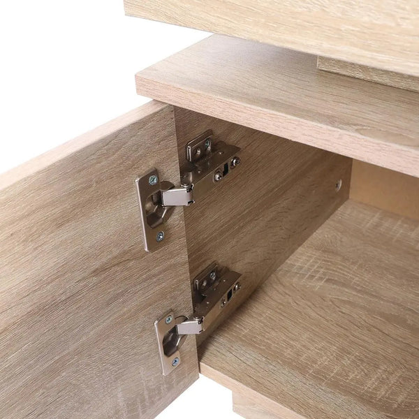 Levede TV Cabinet Entertainment Unit Stand RGB LED Furniture Wooden Shelf 180cm Deals499