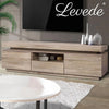 Levede TV Cabinet Entertainment Unit Stand RGB LED Furniture Wooden Shelf 180cm Deals499