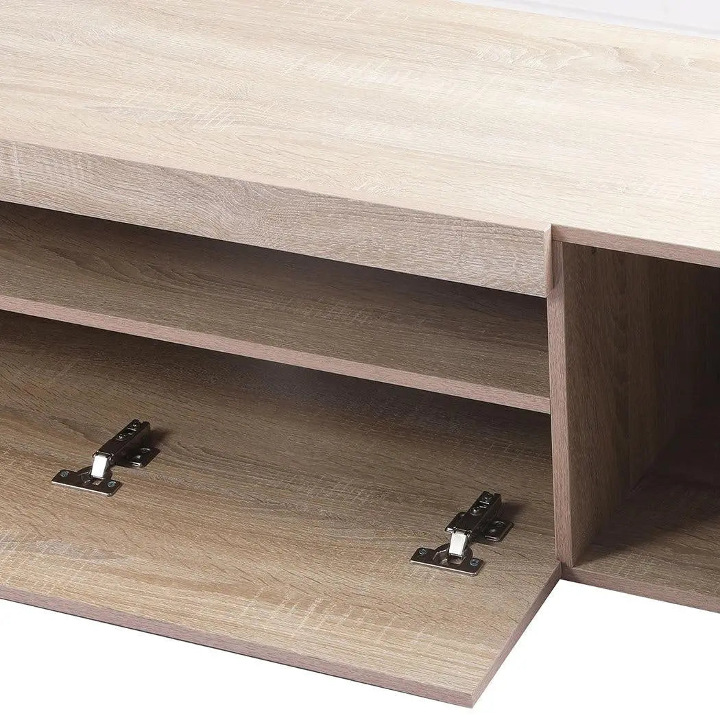 Levede TV Cabinet Entertainment Unit Stand RGB LED Furniture Wooden Shelf 200cm Deals499