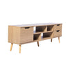 Levede TV Cabinet Entertainment Unit Stand Storage Drawer Wooden Shelf Oak 140cm Deals499