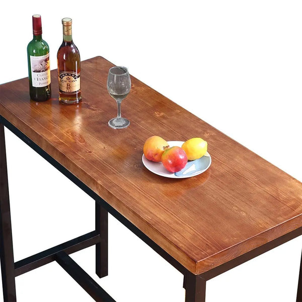 Levede Vintage Industrial Wood Bar Table Kitchen Cafe Office Desk Steel Legs Deals499