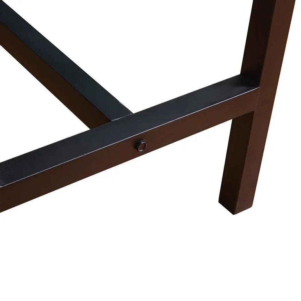 Levede Vintage Industrial Wood Bar Table Kitchen Cafe Office Desk Steel Legs Deals499