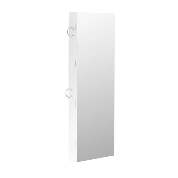 Levede Wall Mounted or Hang Over Mirror Jewellery Cabinet with LED Light White Deals499