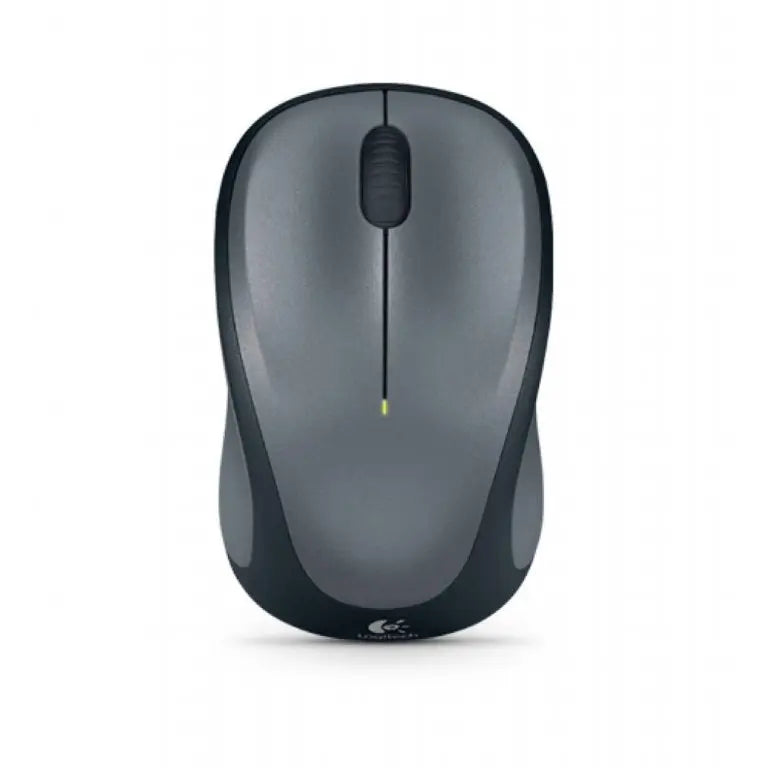 Logitech M235 Wireless Mouse Grey Contoured design Glossy Comfort Grip Advanced Optical Tracking 1-year battery life LOGITECH