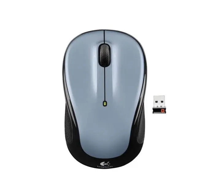 Logitech M325 Wireless Mouse Grey Contoured design Glossy Comfort Grip Advanced Optical Tracking 1-year battery life LOGITECH
