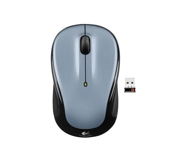 Logitech M325 Wireless Mouse Grey Contoured design Glossy Comfort Grip Advanced Optical Tracking 1-year battery life LOGITECH