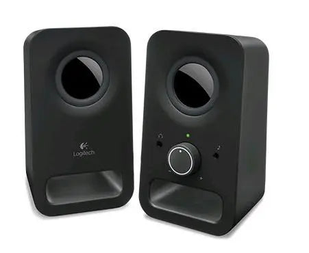 Logitech Z150 2.0 Stereo Speakers 6W Compact Size Easily Access to Power & Volume Control Headphone & Auxiliary Jack for TV PC Smartphone Tablet LOGITECH