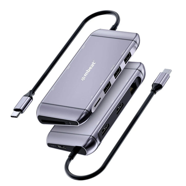 MBEAT Elite X11 Dual HDMI USB-C Multifunction Docking Station (4K MST HDMI x 2, USB-C PD, USB 3.0 x 3 , SD, TF) Ideal for Notebook/Laptop MBEAT