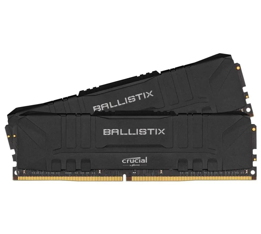 MICRON (CRUCIAL) Ballistix 32GB (2x16GB) DDR4 UDIMM 3000MHz CL15 Black Aluminum Heat Spreader Intel XMP2.0 AMD Ryzen Desktop PC Gaming Memory MICRON