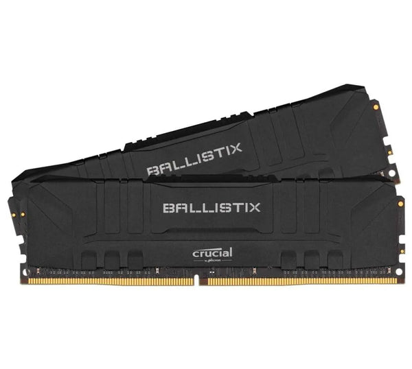 MICRON (CRUCIAL) Ballistix 32GB (2x16GB) DDR4 UDIMM 3000MHz CL15 Black Aluminum Heat Spreader Intel XMP2.0 AMD Ryzen Desktop PC Gaming Memory MICRON