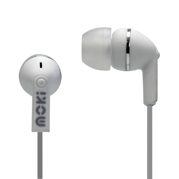 MOKI Dots Noise Isolation Earbuds - WHITE MOKI