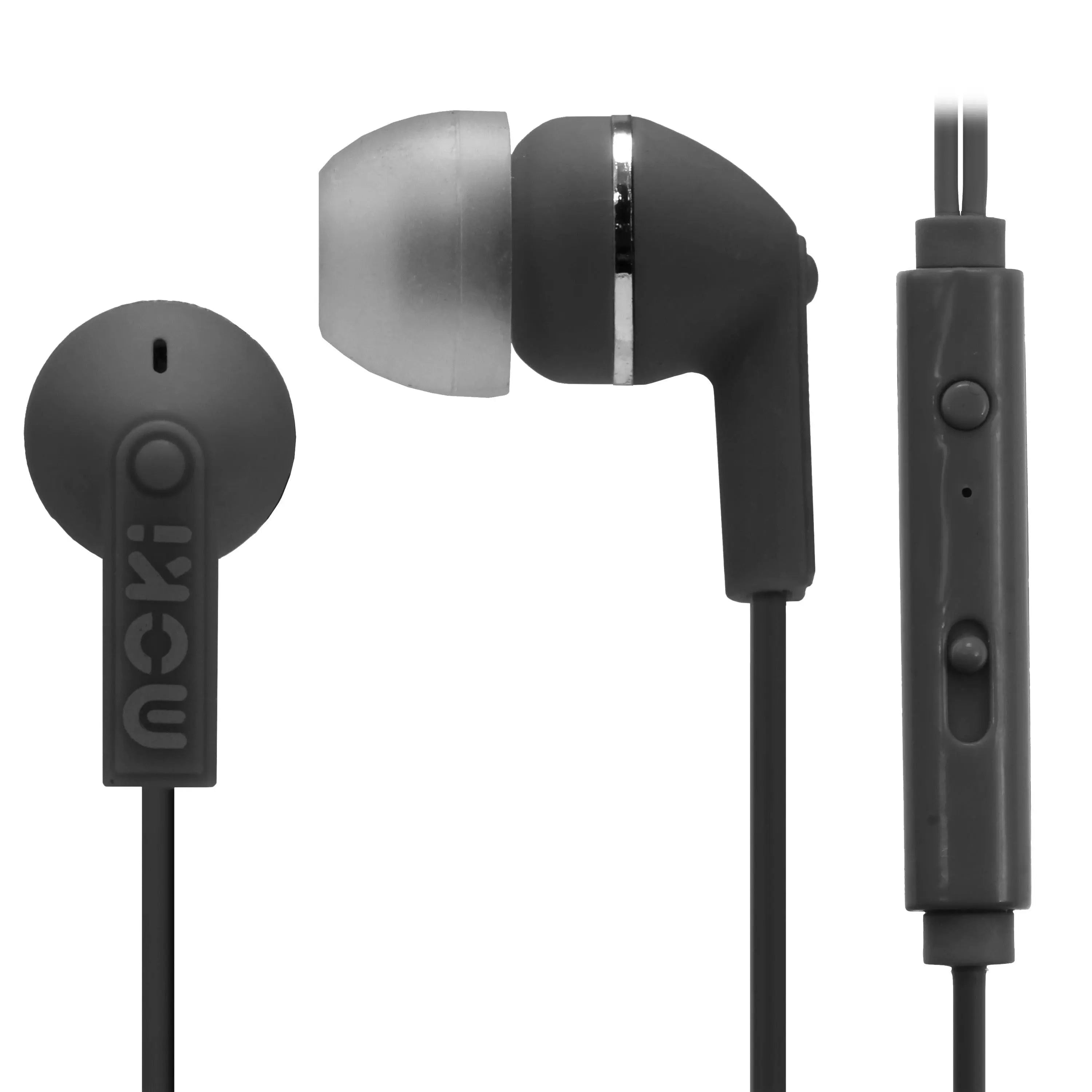 MOKI Noise Isolation Earbuds with microphone & control - BLACK MOKI