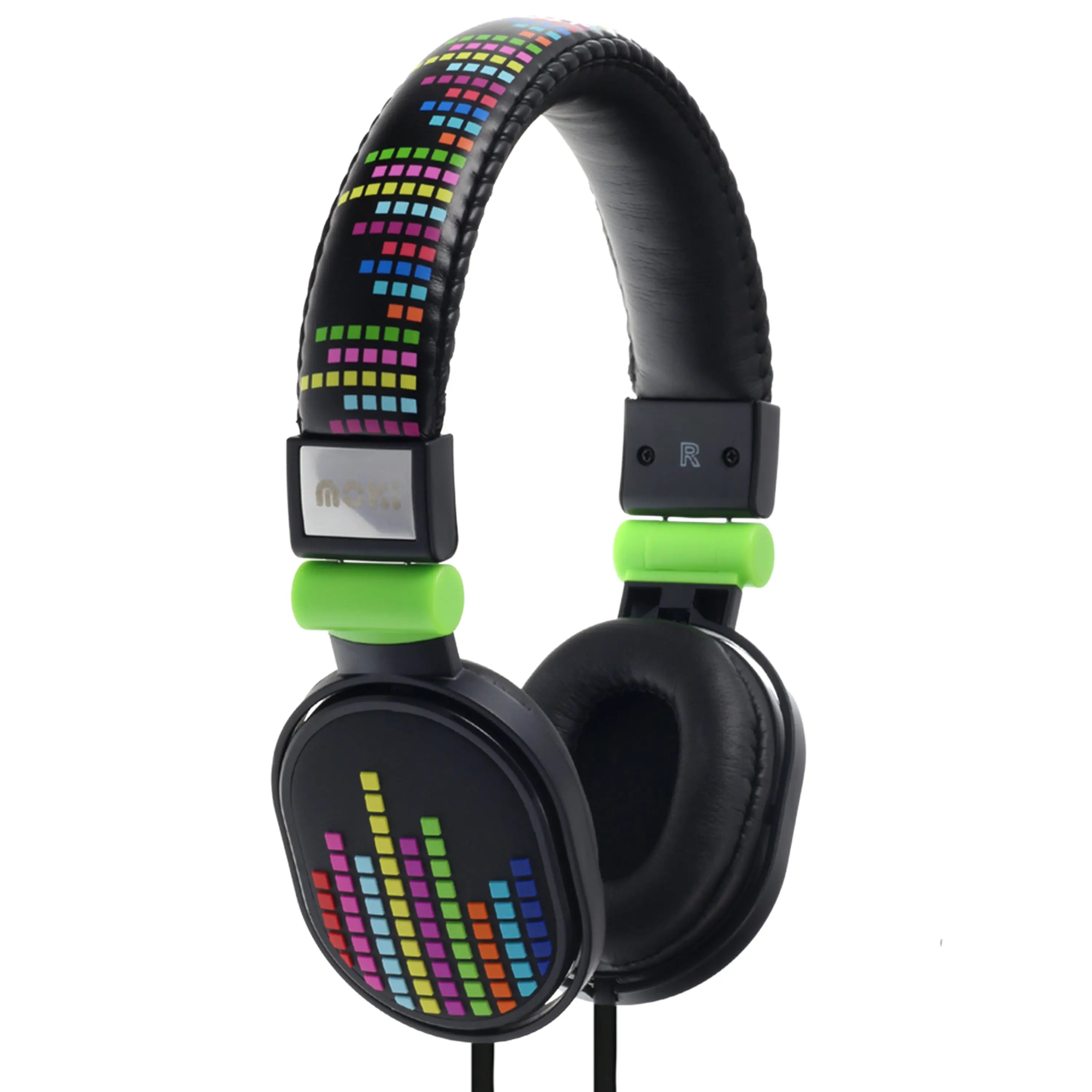 MOKI Poppers - Levels Black soft cushioned premium DJ Style headphone MOKI